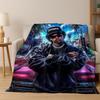 Manta de Franela con 26 Estilos de Artistas de Rap Dibujos Animados Tupac Snoop Dogg Hip Hop, Manta Acogedora Suave para Hogar Dormitorio Cama Cubierta de Sofá