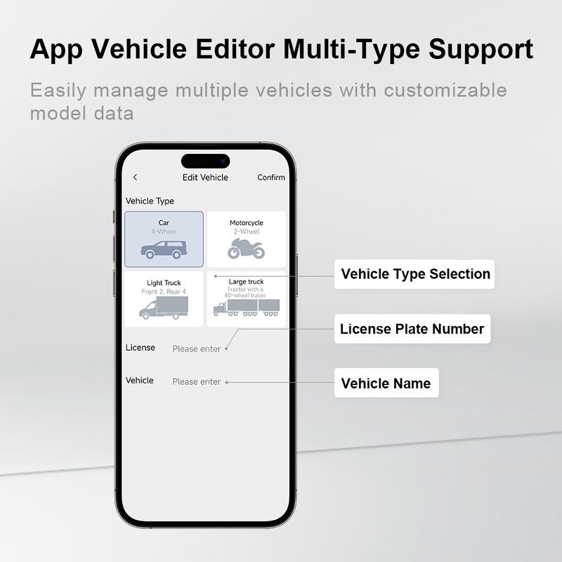 New Bluetooth External TPMS Tire Pressure BT Sensor Mobile APP Real-time Monitoring Universal for Motorcycle Car & 6-Wheel Truck