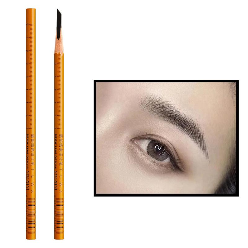 1Pcs Tattoo Eyebrow Pencil Long Lasting Black Eyebrow Pencil Shadows Cosmetics Tint Waterproof Wooden Pen Eyebrow Makeup Tools