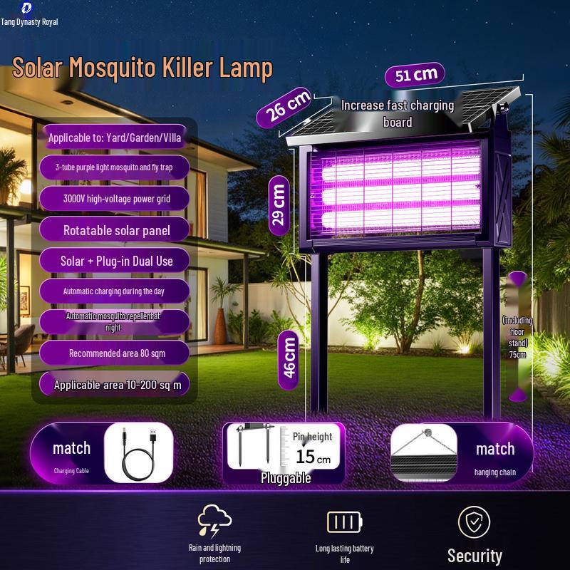Solar Outdoor Mosquito & Insect Killer Lamp