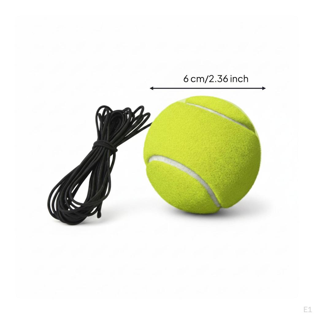 Tethered Tennis Training Ball Easy to Use Solo Practice White Seam Lines