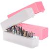 30-Slot Nail Drill Bit Storage Case, Portable Organizer & Display Stand for Nail Art Burs, Salon Accessories