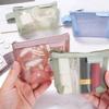 Small Item Bag Mini Coin Purse Lipstick Cosmetic Bag Fresh Color Card Bag Clear Mesh Bag  Girl