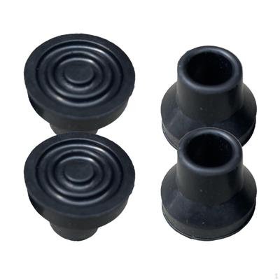 4 Zwingen-Gummipolster, Stockspitzen, Krücke