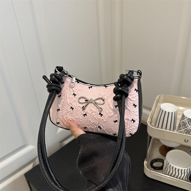 Polka dot bow cute women's bag summer new niche fashion versatile single shoulder portable women's bag