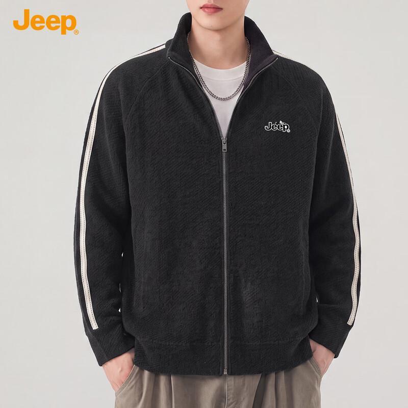 JEEP Men's Stand-Collar Zip-Up Sports Jacket