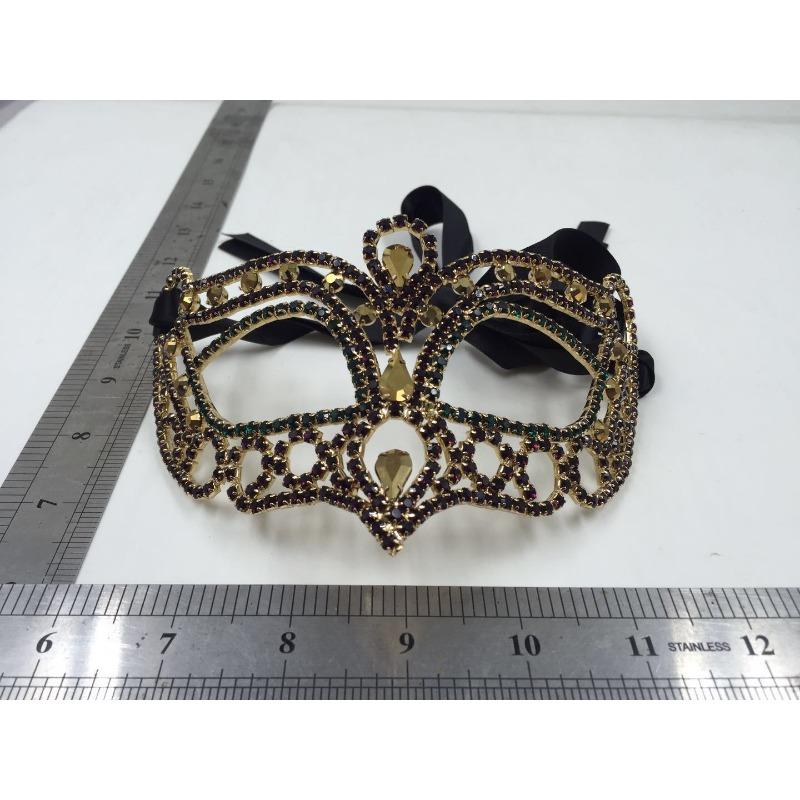 Meier Halloween colorful diamond metal mask easter mask masquerade birthday party