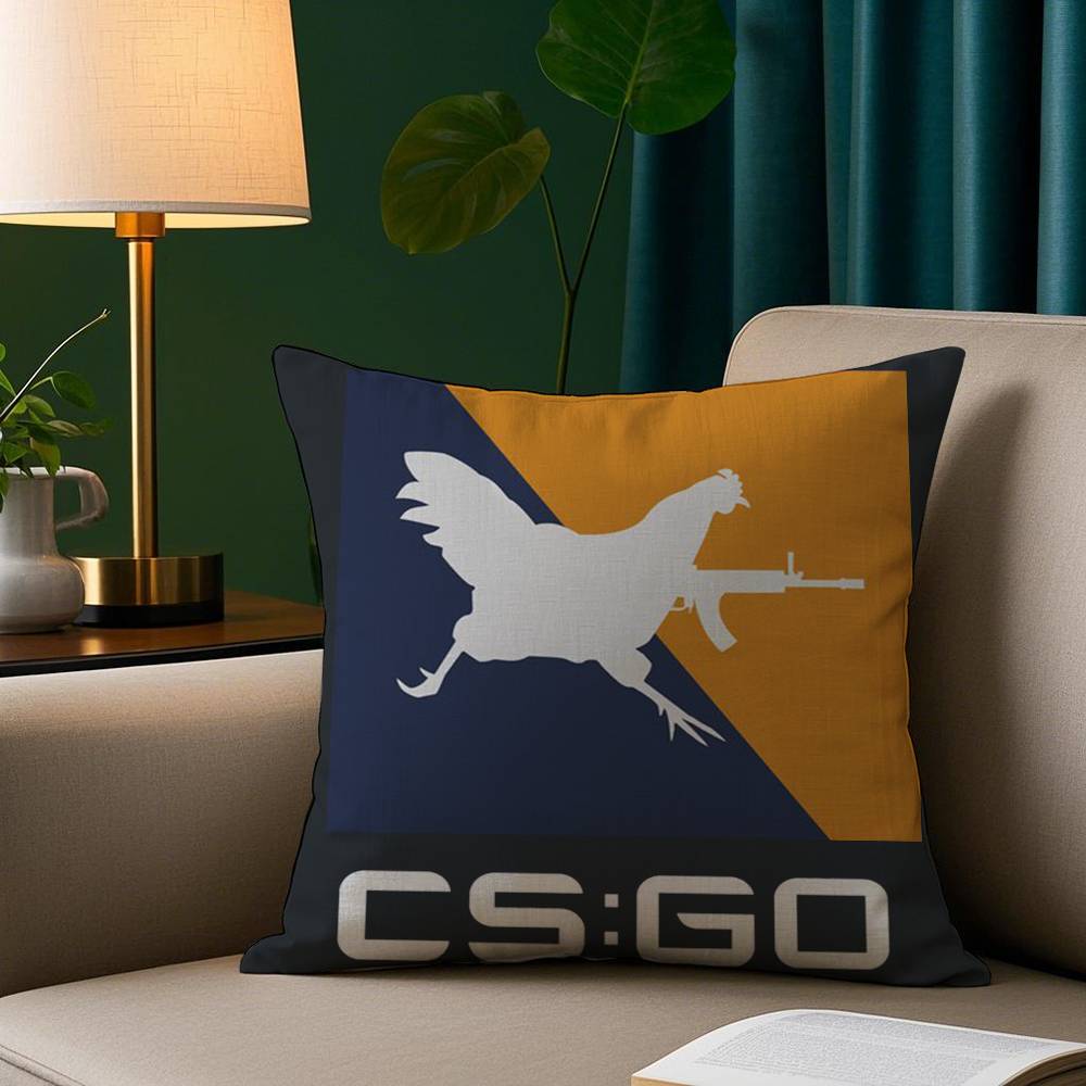 

Забавная наволочка CS GO 2, плюшевая ткань, мягкая наволочка, двусторонняя печать, накидка на диванную подушку 12x12Inch