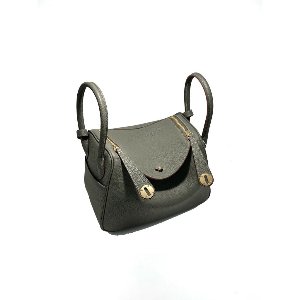 In Stock, One Piece Will Be Sent On Behalf of the First Layer of Cowhide TOGO Leather Lindy Bag, Doctor Bag, Genuine Leather Shoulder Portable
