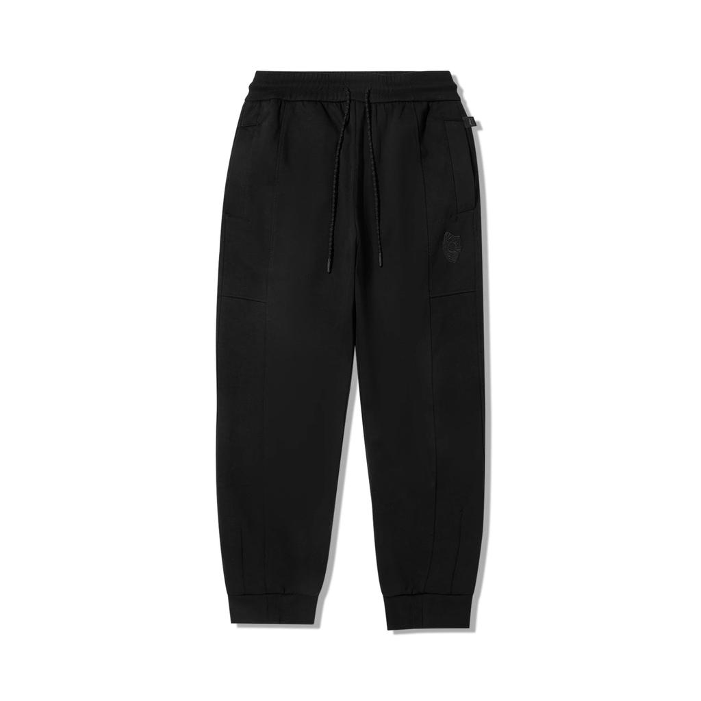 Li Ning X Jackie Chan Collaboration Kung Fu Series Solid Color Mid-Rise Drawstring Comfortable Breathable Versatile Cuffed Knit Sports Pants AKLV611-3