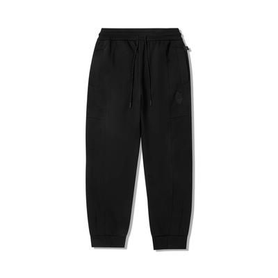 Li Ning X Jackie Chan Collaboration Kung Fu Series Solid Color Mid-Rise Drawstring Comfortable Breathable Versatile Cuffed Knit Sports Pants AKLV611-3