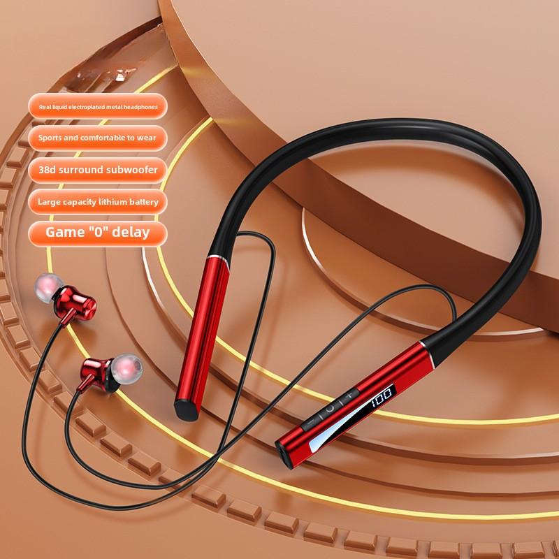 New In-ear Wireless Bluetooth Headphones with Digital Display Ultra Long Life Sound Quality Hanging Neck Sports Headphones