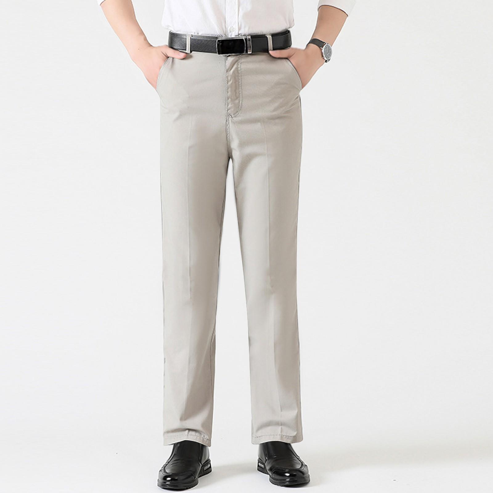 Men s Business Casual Slim Straight Leg Business Trousers Men s Casual Pants 32
