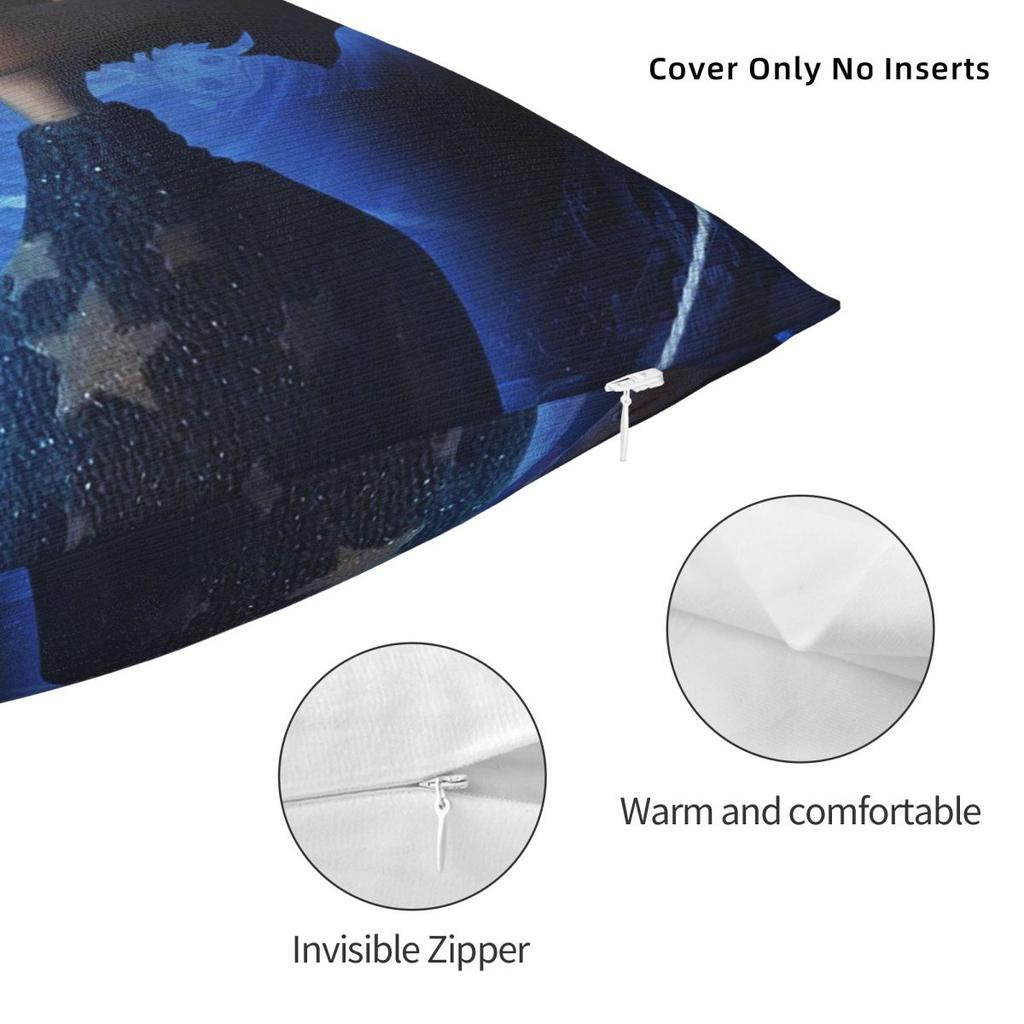 Coraline Secret Square Pillow Case Cushions For Sofa Fantasy Movie Horror Girl Vintage Cushion Covers