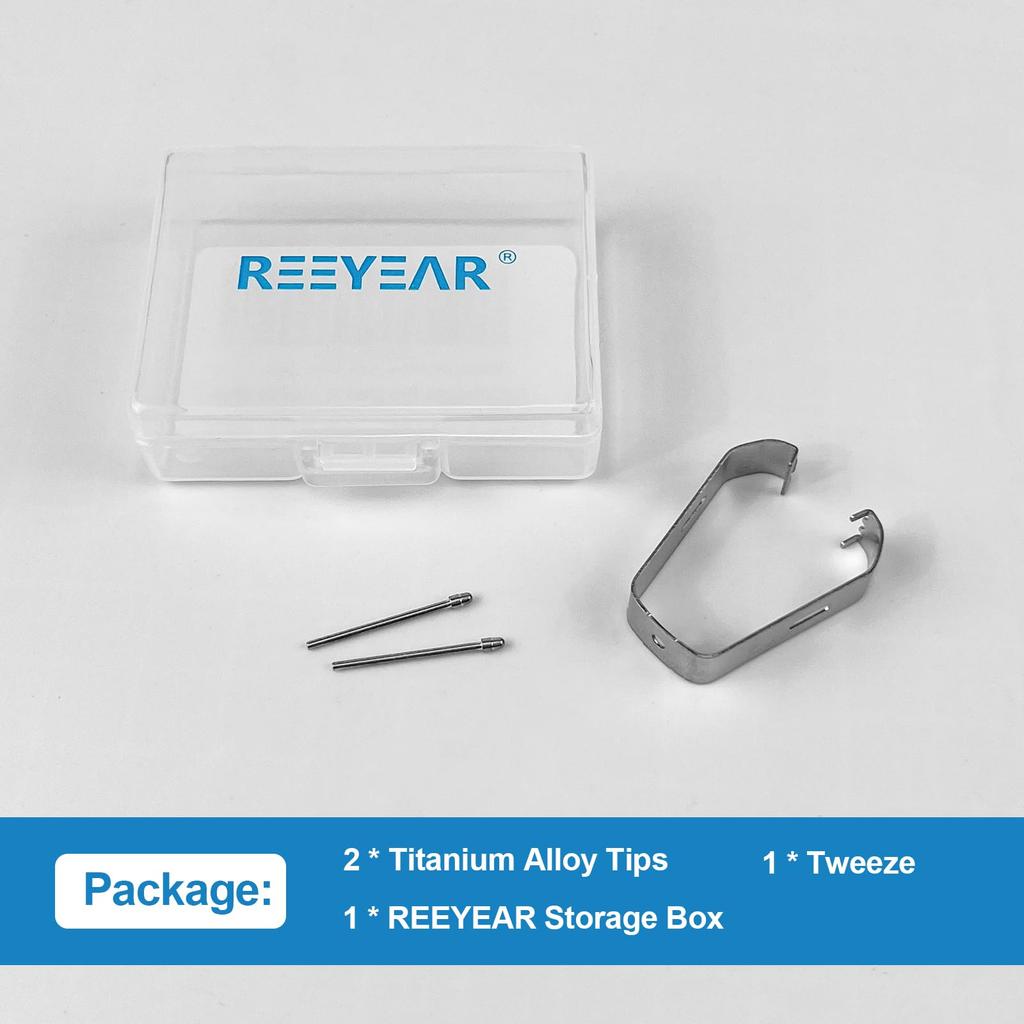 Two Titanium Alloy Fine-point Nibs for Wacom Pro Pen 2, Wear-resistant, Stainless Steel Replacement Nibs for Wacom Cintiq 16 DTK1660, Intuos Pro