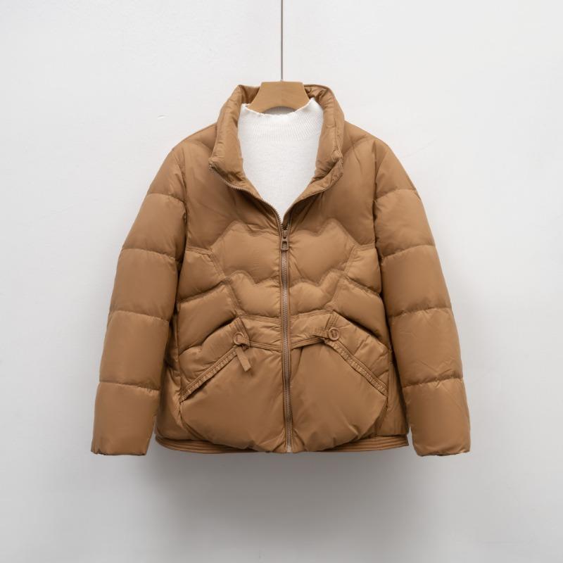 

Пуховик Pinghu 90 пух однотонный женский короткий пух утки маленький человек новая мода женское пальто прилив XL хаки