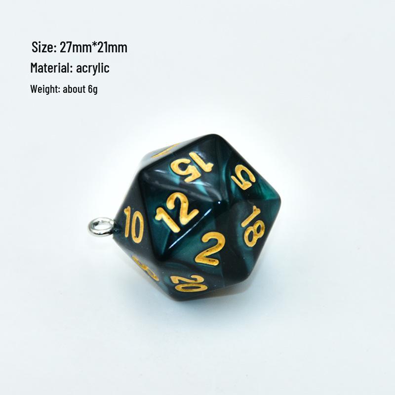 Cross-Border 20-Sided Acrylic Dice with Pearl Texture for Role-Playing DIY Accessories