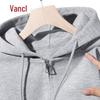 VANCL Men's Heavyweight Loose Fit Hooded Zip-Front Sweatshirt