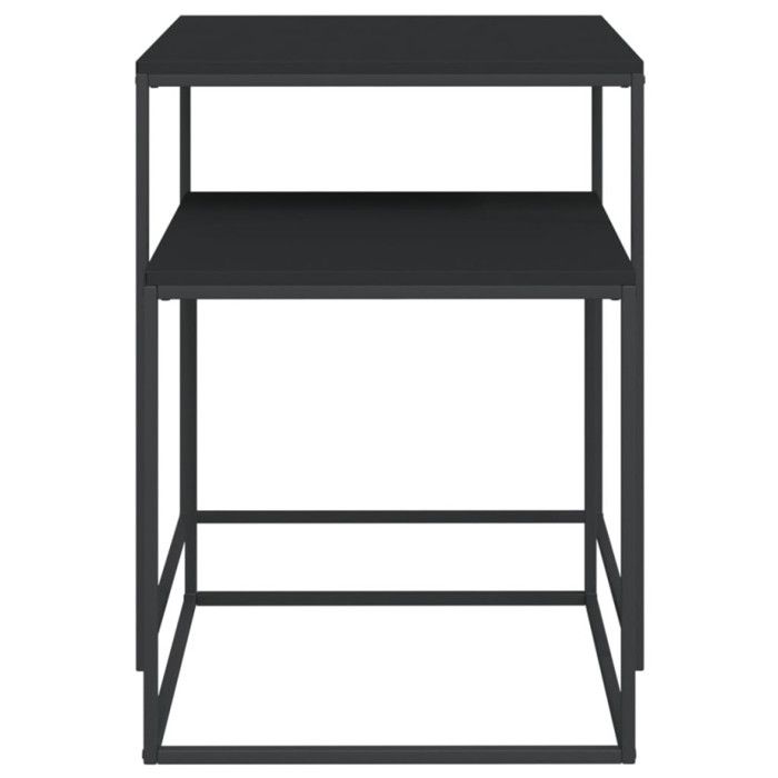 VidaXL Ensemble de table basse 2 pcs Bois d'ingénierie et métal 343113