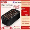100W 20-Port Multi-Device USB Charger for Phones