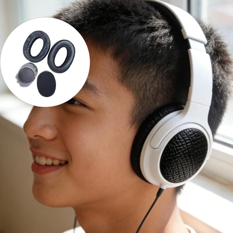 1 Pair Soft Sponge Replacement Ear Pad for MDR-1000X Bluetooth-compatible Wireless Headphones Ear Pad Headset Accessorie