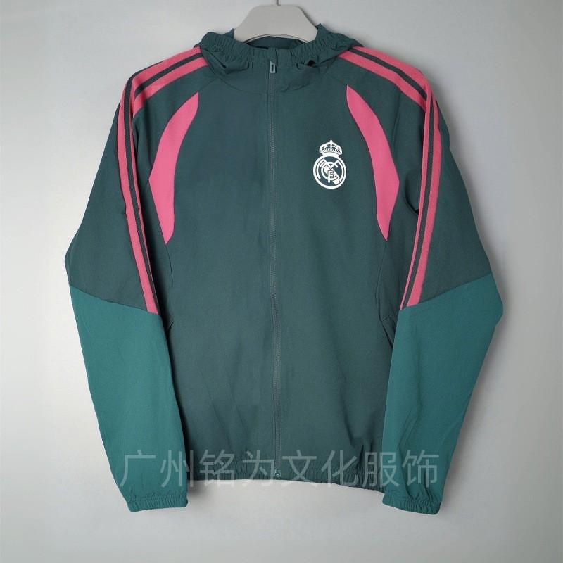 Men Women Hooded Windbreaker Jacket Soccer Training Coat Outdoor Sportswear Lightweight Breathable