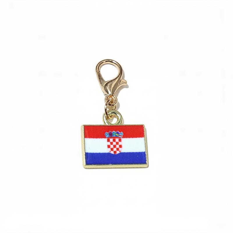 10 Stück Emaille Nationalflaggen von Ländern Anhänger mit Karabinerverschluss DIY Schmuckherstellung Zubehör für Schlüsselanhänger Armband