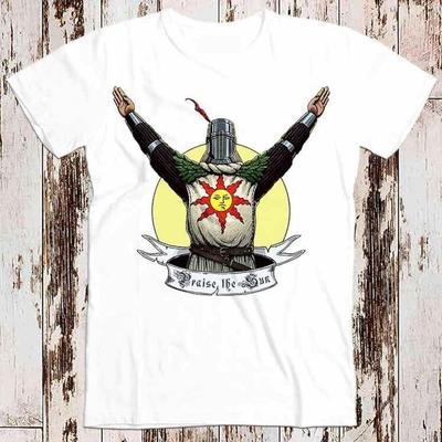 230 Gsm 100% Cotton Praise The Sun Victory Thank God Online Gaming Dark Souls Nerd Gamer Best Seller T Shirt Music Retro Top Tee Unisex 8605