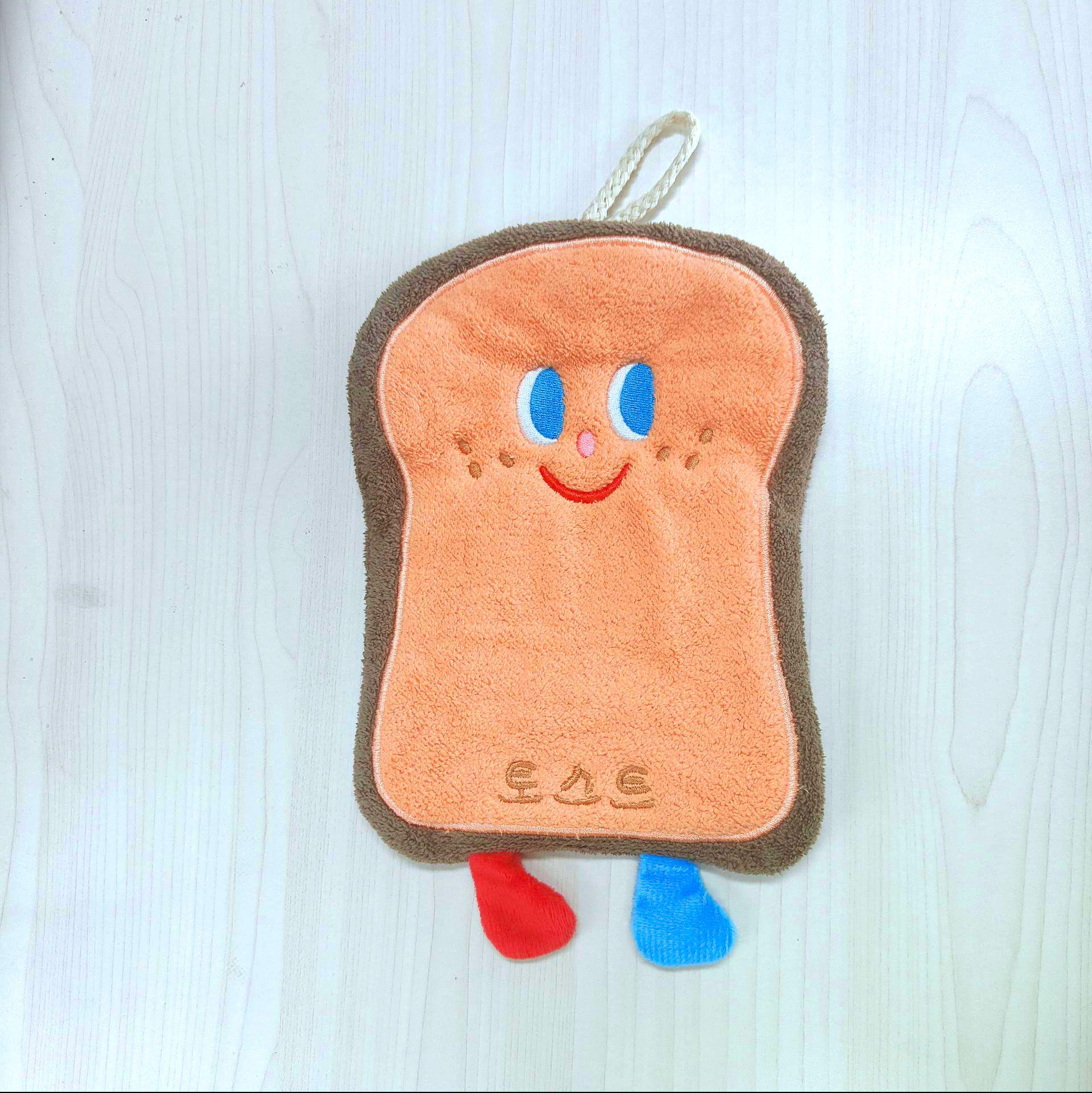 

Мультяшное сырное полотенце для рук из кораллового флиса - Впитывающее и толстое для ванной/кухни