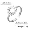 Titanium Steel Open Sun Design Hollow Ring Unisex Adjustable Finger Jewelry