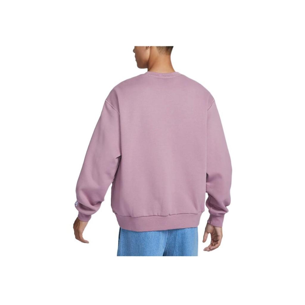 Nike SB Fleece Skateboard Crewneck Loose Long Sleeve Sweatshirt Unisex Sweatshirt Gray Purple Red HQ3038-523