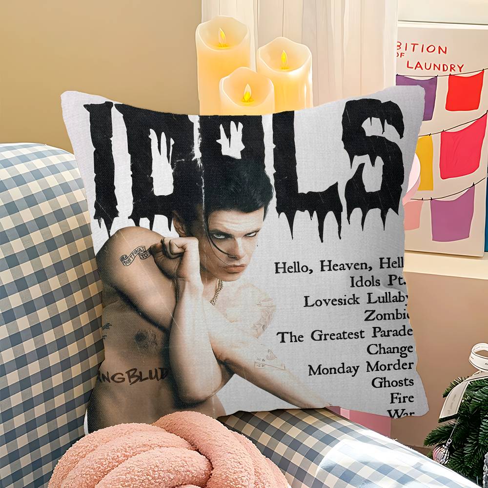 

Rock Singer Yungblud Cushion Cover Inches Farmhouse Decor Home Throw Pillow Covers for Couch Decorations 30x30 cm