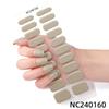 Hot Sell Custom Logo HEMA-Free Gel Polish Nail Stickers New Solid Color Styles Semi Cured Gel Nail Wraps 20 Gel Nail Strips