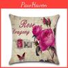 Elegant Retro Rose Cotton Linen Cushion Cover For A Timeless Home Decor