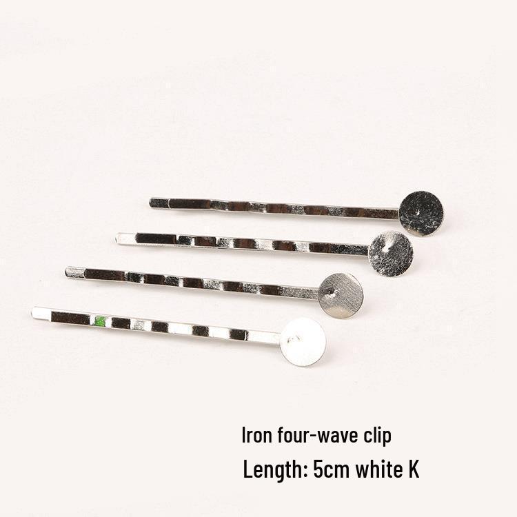 

Handmade Hair Accessories DIY Kit: 5cm Black Wave Clips for Children s Hairpins Headwear