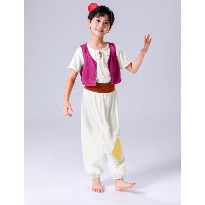 Aladdin Kostüm für Kinder Magisches Prinzen Outfit aus Bambusfaser für Bühnenauftritte