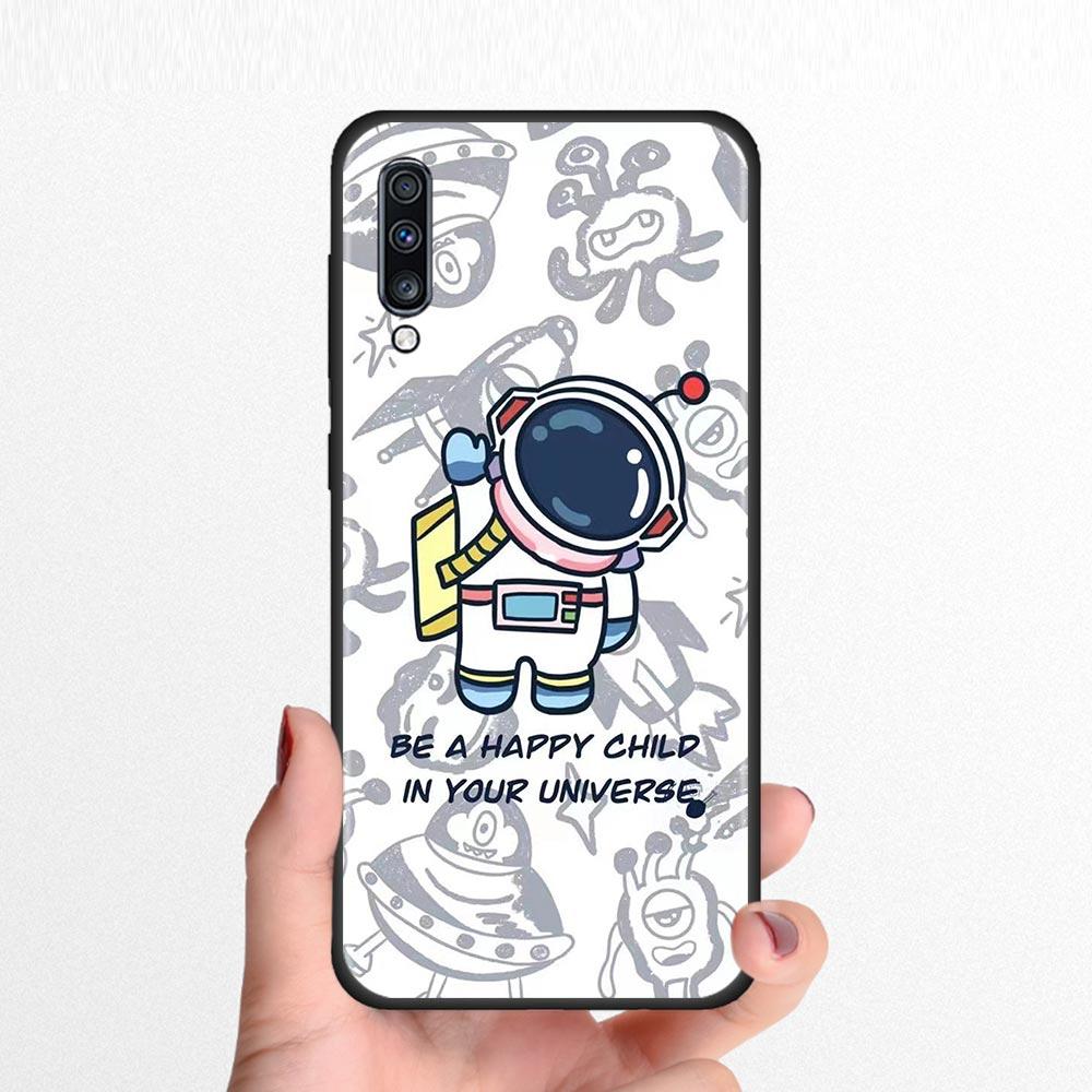 Niedliche Cartoon Stern Planet Astronaut Hülle für Samsung Galaxy A50 A70 A10 A20e A30 A40 A20s A10s A10e A80 A90 A60 A30s Handyhülle