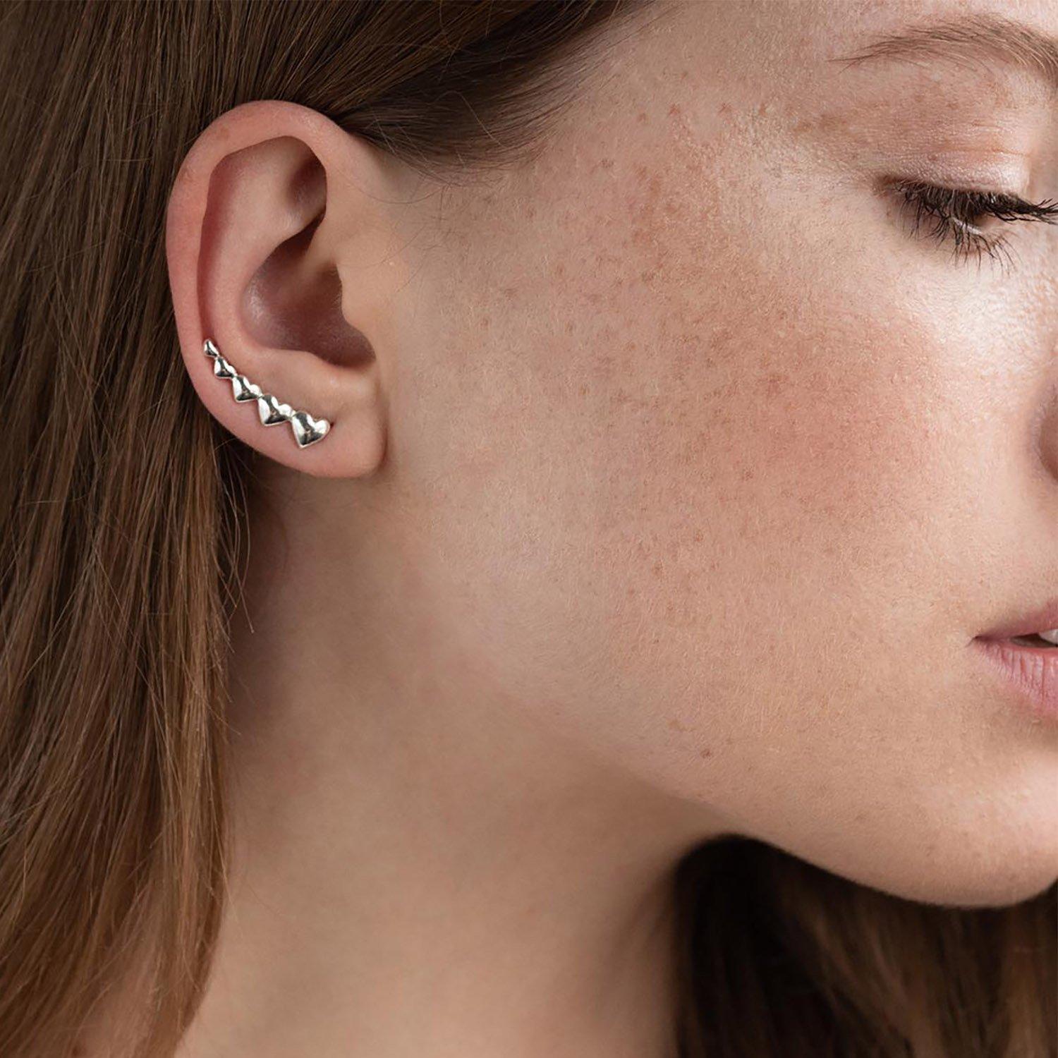 

Срібні сережки Серце Oniks 2.3 cm срібний