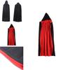 Devilish Halloween Vampire Hooded Cape For Adult And Kids Cosplay Costume