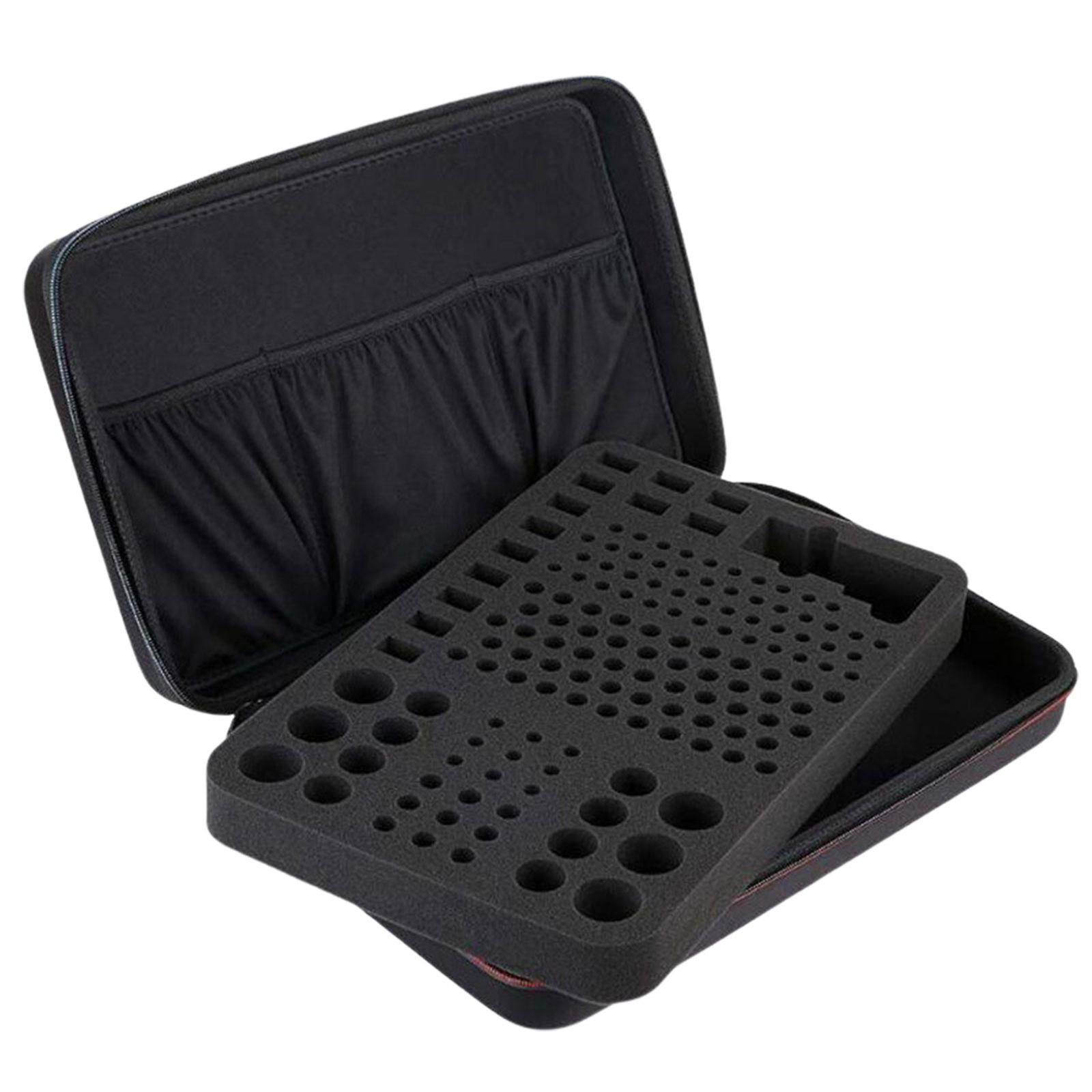 Portable Waterproof Battery Storage Bag Digital Electronic Product Power Tool Battery Holder Organizer Box With Zipper black#0
