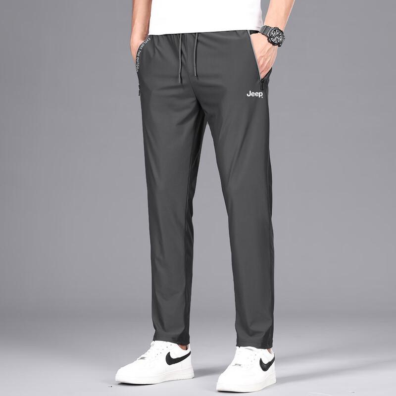 JEEP Men's Summer Lightweight Straight-Leg Casual Pants
