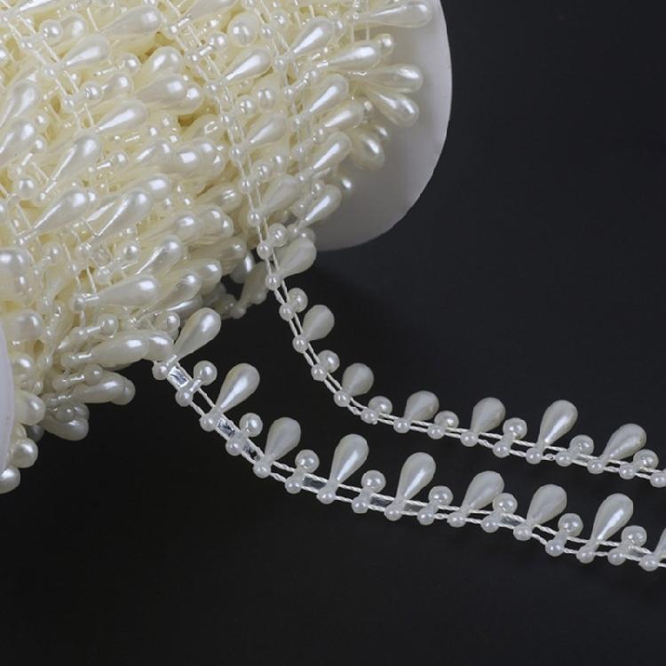 Imitation Pearls Beads Chain for Wedding Party Decoration Artificial Pearls Resin Beads for Art Craft and Jewelry Making
