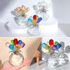 Crystal Gemstone Rose Flower Colourful Rose Bouquet Eternal Ornament Gift Figurine Decorate Rose Anniversary Gift