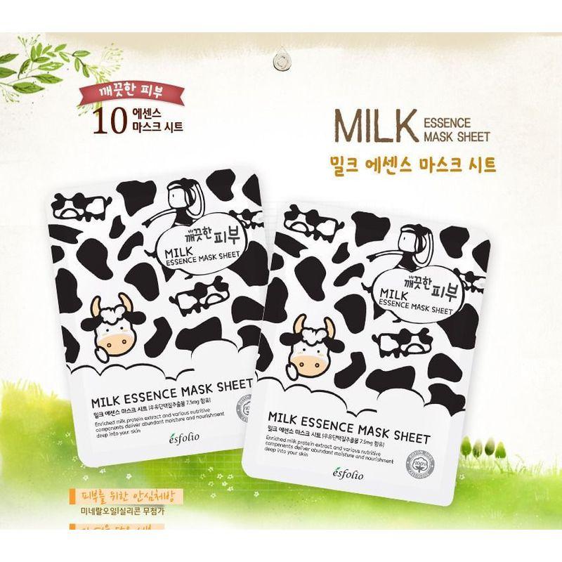 esfolio - Pure Skin Milk Essence Mask Sheet Set 10pcs