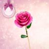With Bracket Long Stem Gold Foil Trim Rose Flower 24K Gold Plated Rose Flower  Women Men