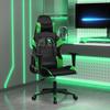 Gaming Chair In Black and Green Artificial Leather