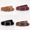 Leather Belt For Women Vintage Punk Style With Zinc Alloy Buckle For Casual Wear