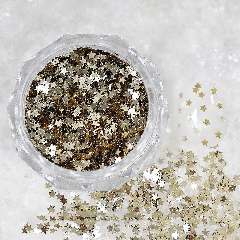 1Jar 1Mm Mini Sparkling Star Nail Glitter Sparkling Nail Decoration Nail Salon Design Cute Accessories Diy Nail Art Design