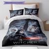 The Witcher Poster  Bedding Quilt Set Quilt Cover Pillowcase Home Decoration Birthday Gift (1 * Duvet Cover + 2 * Pillowcase, Without Core)