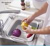 Collapsible Kitchen Sink Basket: Portable Telescopic Folding Basin for Washing and Draining Vegetables and Fruits.